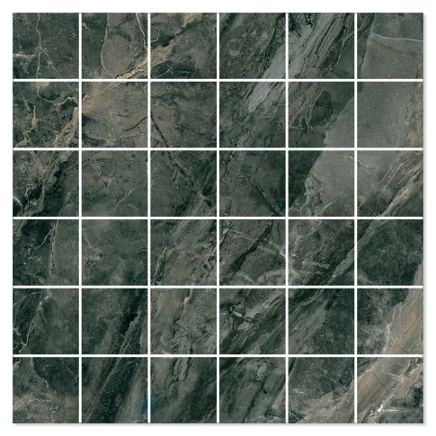 Marmor Mosaik Klinker Tomelloso Svart Polerad 30x30 (5x5) cm